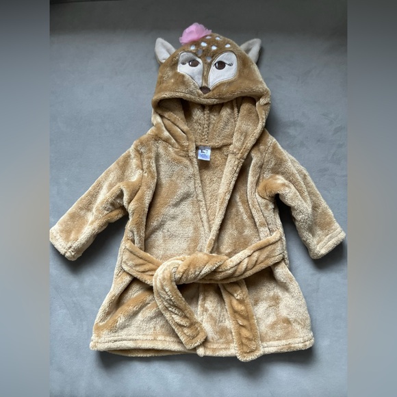 Hudson Baby | Adorable Fawn Hooded Robe 0-9 Months - Picture 1 of 3